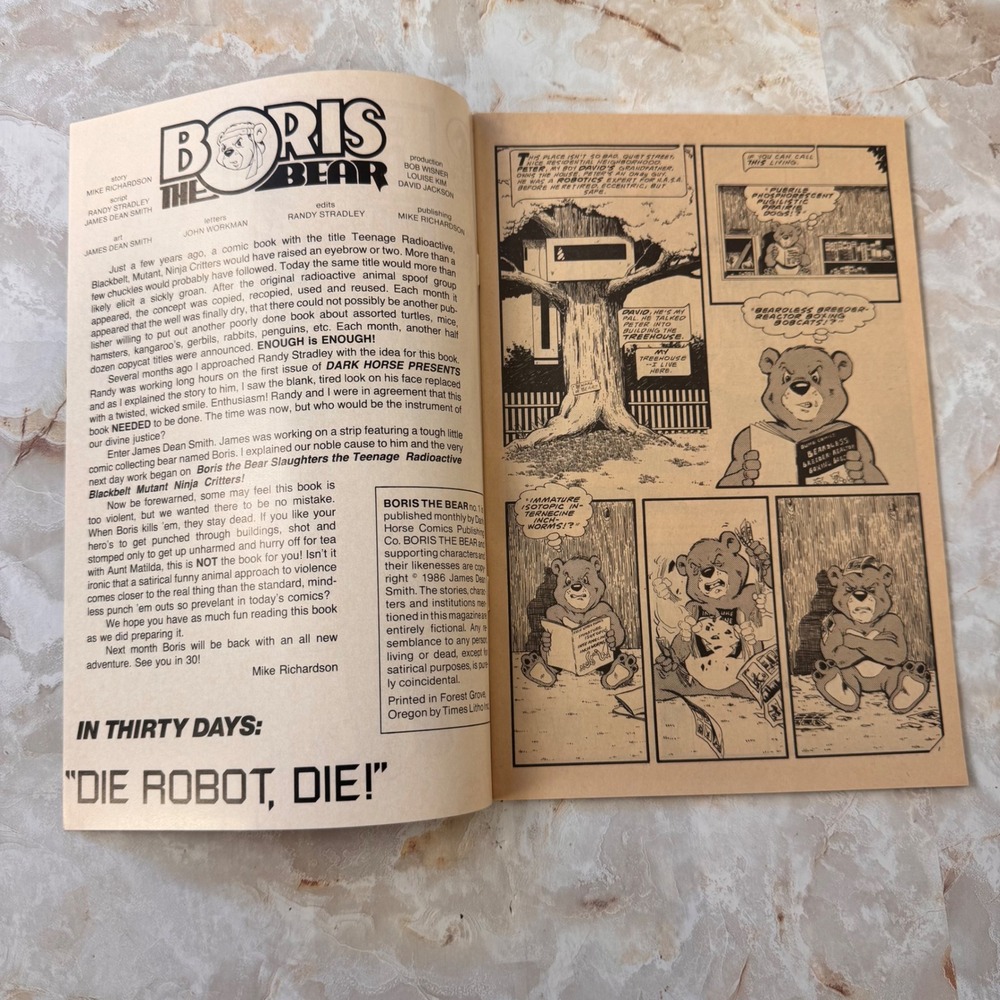 Dark Horse Boris the Bear Comic Book Lot Issues 1 2 3 Satire Vintage 1986 - Picture 3 of 12